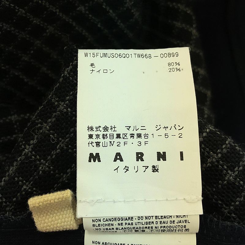 MARNI / マルニ ウール バックスリット ハーフジップ プルオーバー