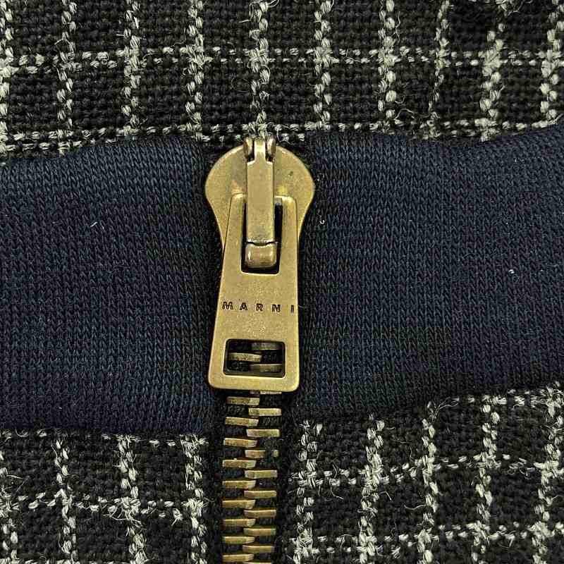 MARNI / マルニ ウール バックスリット ハーフジップ プルオーバー