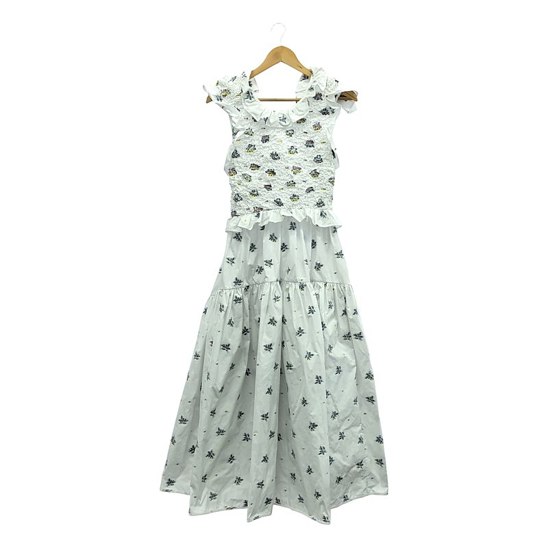 Cecilie Bahnsen / セシリーバンセン LIVA GOWN / エンブロイダリー ギャザー ボリューム ドレス ワンピース