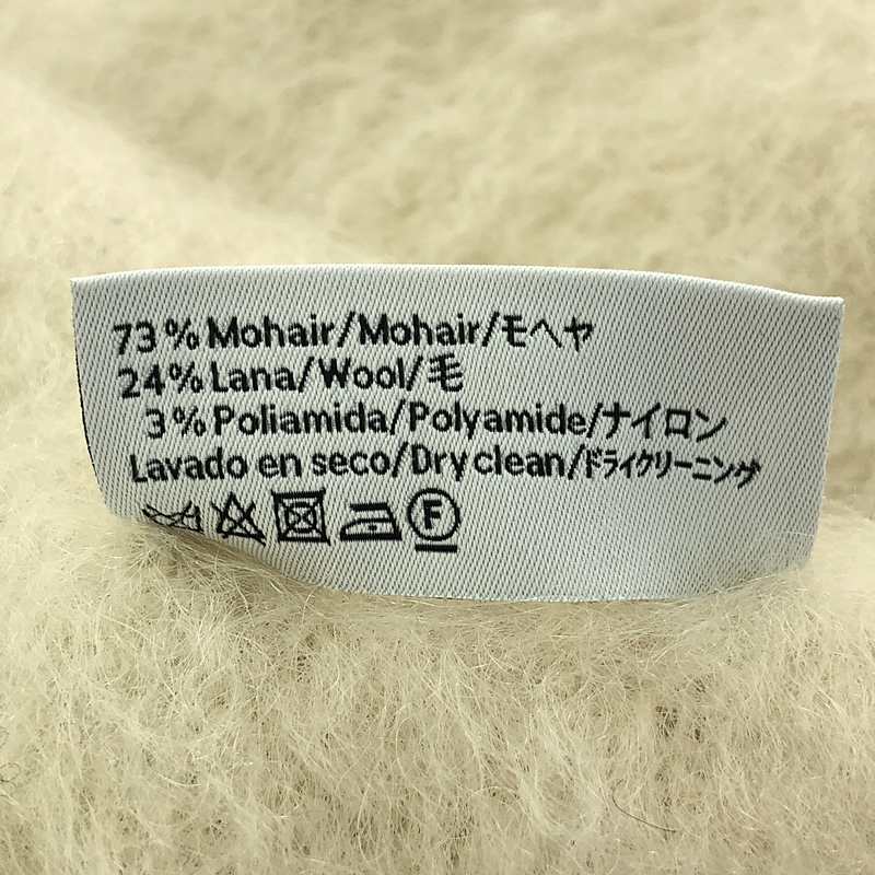 LOEWE / ロエベ モヘヤ アナグラム フリンジ 大判 ストール マフラー