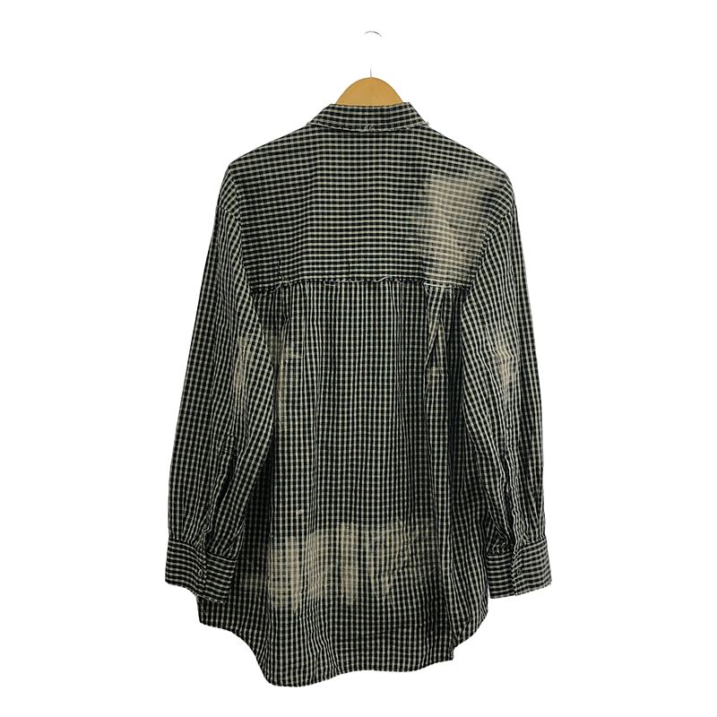 その他 Cut-off Bleached Check Shirt カットオフブリーチチェックシャツ