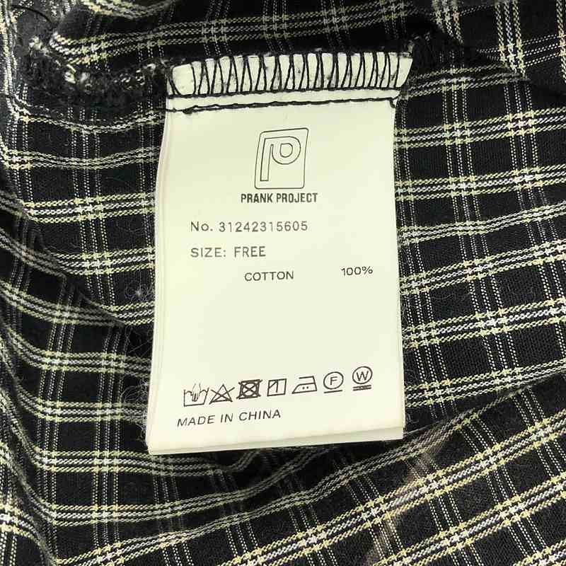 その他 Cut-off Bleached Check Shirt カットオフブリーチチェックシャツ