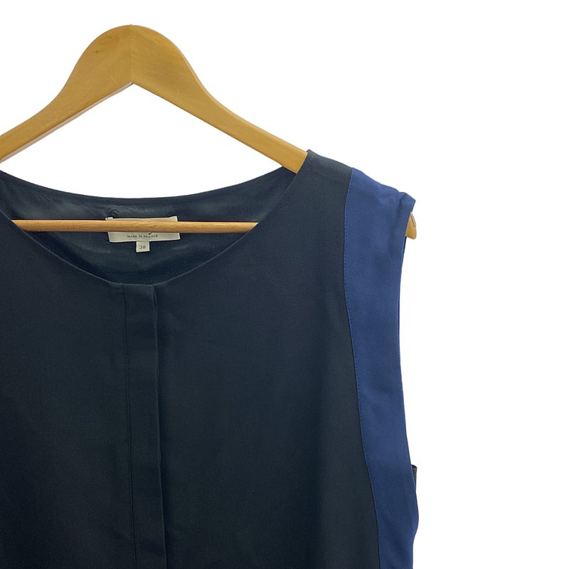 PAUL&JOE / ポールアンドジョー レーヨン バイカラー ドレス ワンピース / 裏地付き