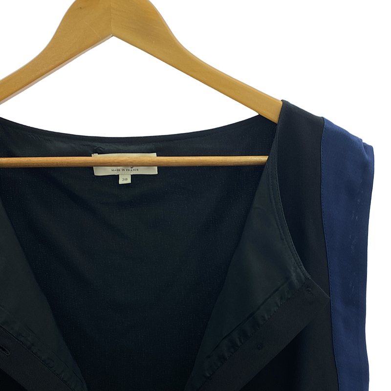 PAUL&JOE / ポールアンドジョー レーヨン バイカラー ドレス ワンピース / 裏地付き