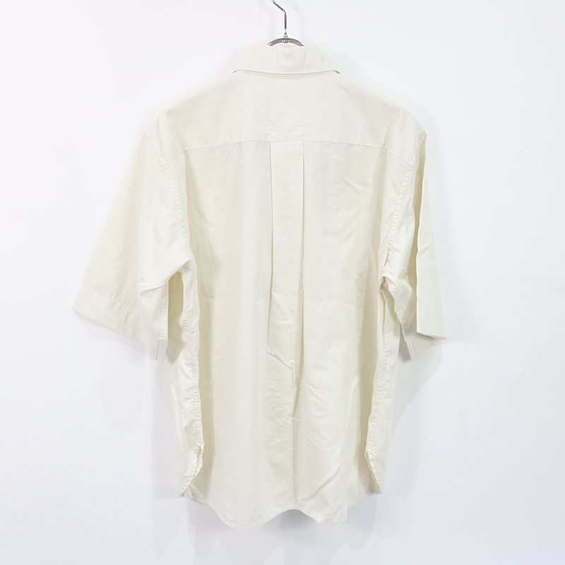 MHL. / エムエイチエル マーガレットハウエル GARMENT DYE BASIC POPLIN コットン半袖シャツ