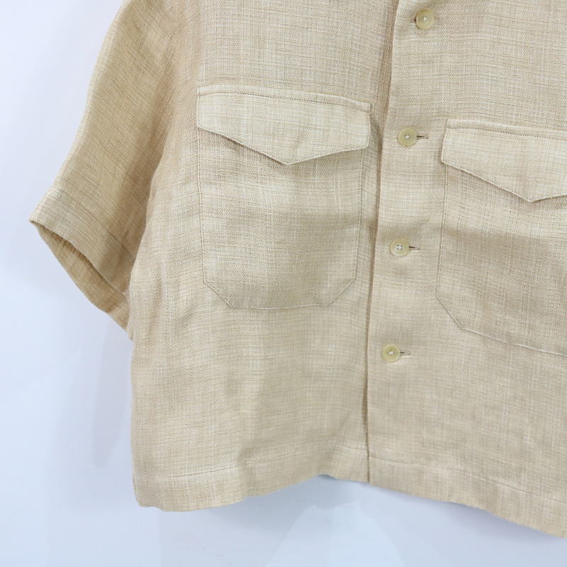 LINEN DOUBLE FACE HARF SLEEVED SHIRTS