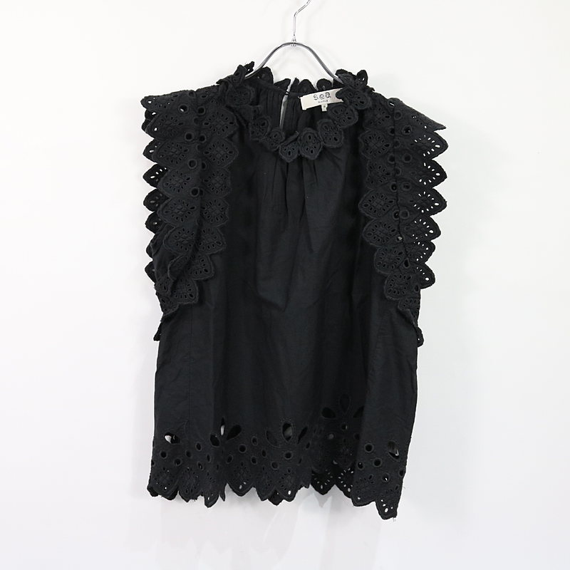 Hazel Sleeveless Top ヘーゼルアイレットフラッタートップス