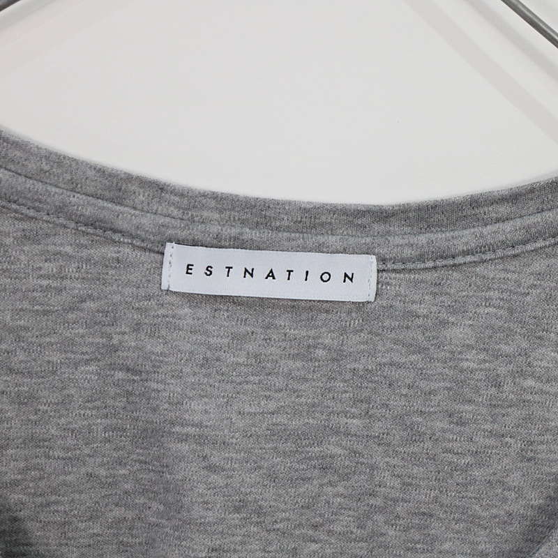 ESTNATION / エストネーション リヨセル ノースリーブ カットソー gray