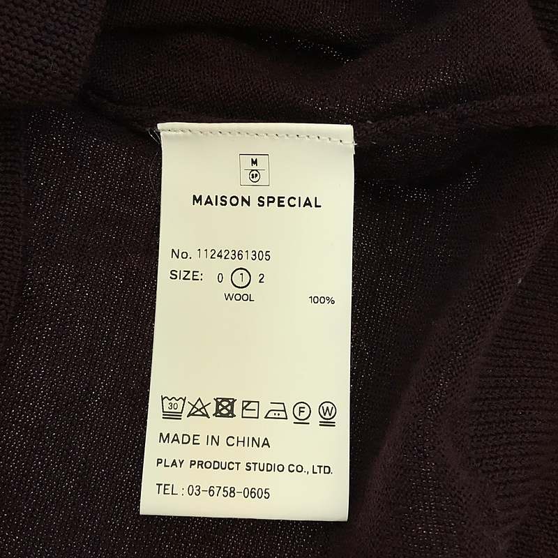 Maison Special / メゾンスペシャル Super120s High Gauge Prime-Over Mock Neck Knit Pullover / ニット