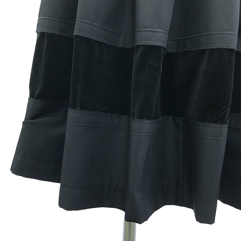 COMME des GARCONS COMME des GARCONS / コムコム ベロア切替 フレアスカート