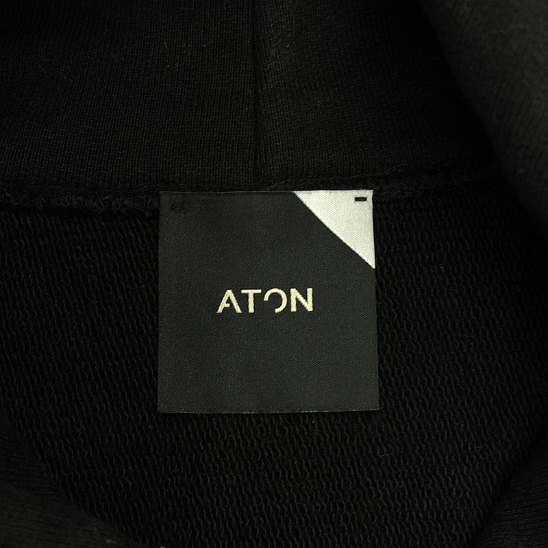 ATON / エイトン ワンポイントロゴ スウェット フーディ
