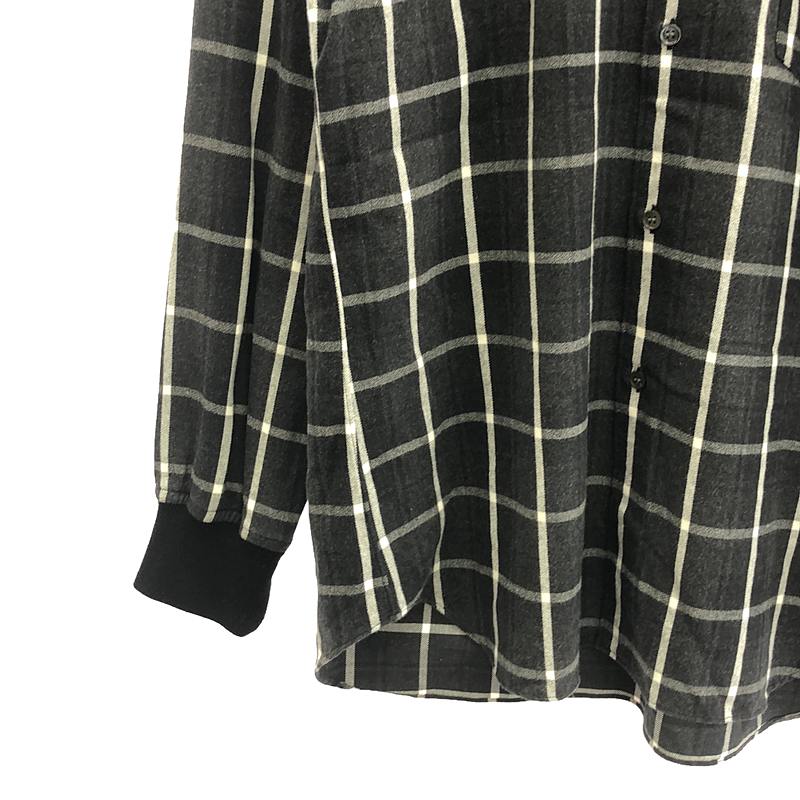 COMME des GARCONS SHIRT / コムデギャルソンシャツ コットン チェック 袖先リブ レギュラーカラー シャツ