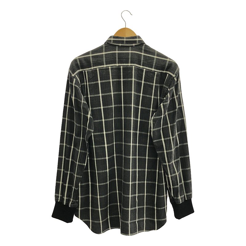 COMME des GARCONS SHIRT / コムデギャルソンシャツ コットン チェック 袖先リブ レギュラーカラー シャツ