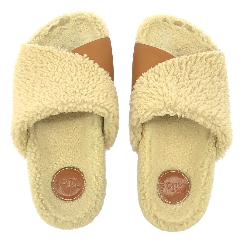 Chloe / クロエ WAVY SLIDES ムートン レザー サンダル