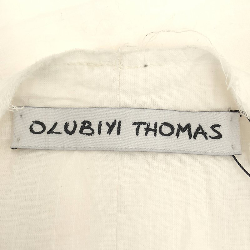 OLUBIYI THOMAS / オルヴィトーマス jacket lining shirt レース刺しゅう 切替 シャツジャケット