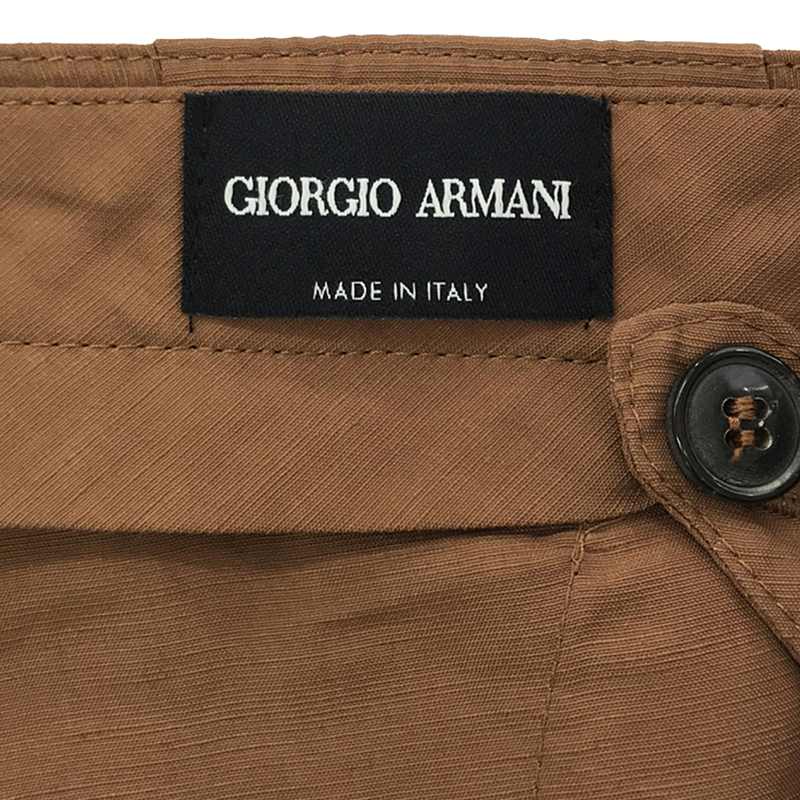 GIORGIO ARMANI / ジョルジオアルマーニ リネン タック スラックスパンツ