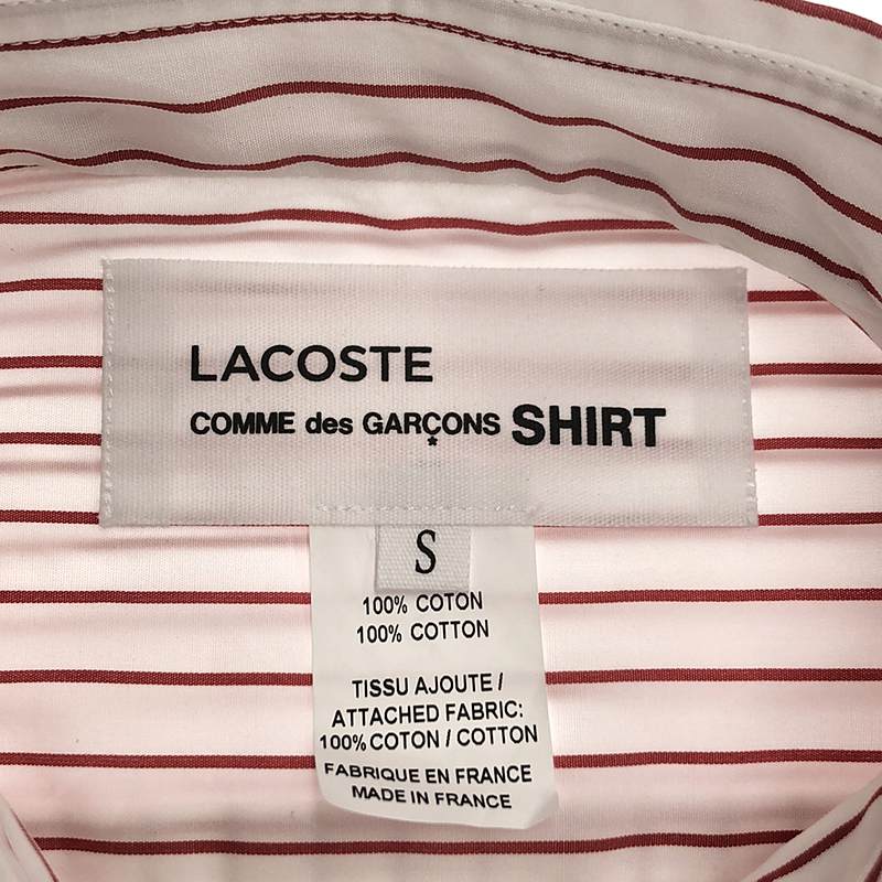 COMME des GARCONS SHIRT / コムデギャルソンシャツ × LACOSTE PRINT SHIRT ストライプ シャツ