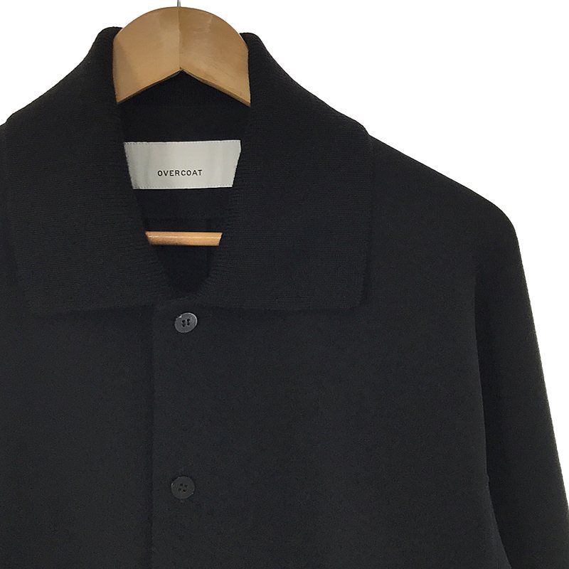 OVERCOAT / オーバーコート リブカラー シングル シャツ ジャケット