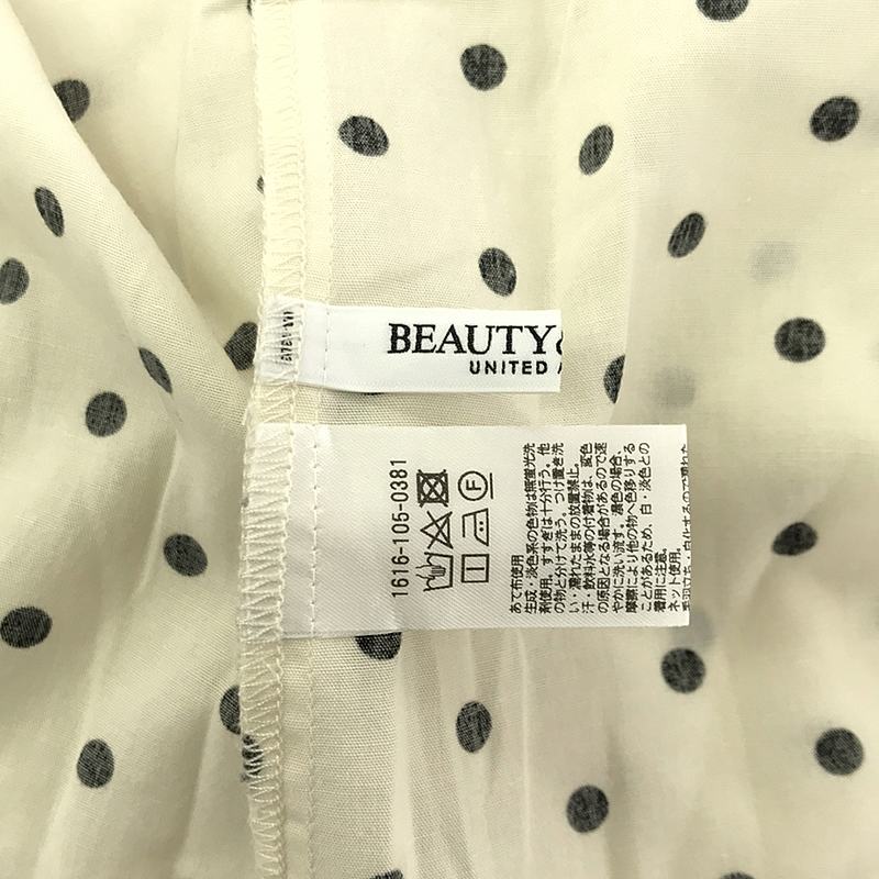 BEAUTY&YOUTH / ビューティーアンドユース ドットフレアスリーブブラウス -ウォッシャブル-