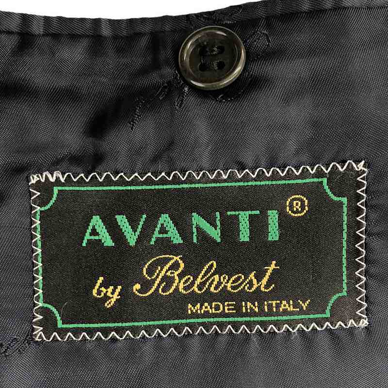 BELVEST / ベルベスト AVANTI SUPER100sウール チェック ダブルブレスト ピークドラペル テーラードジャケット