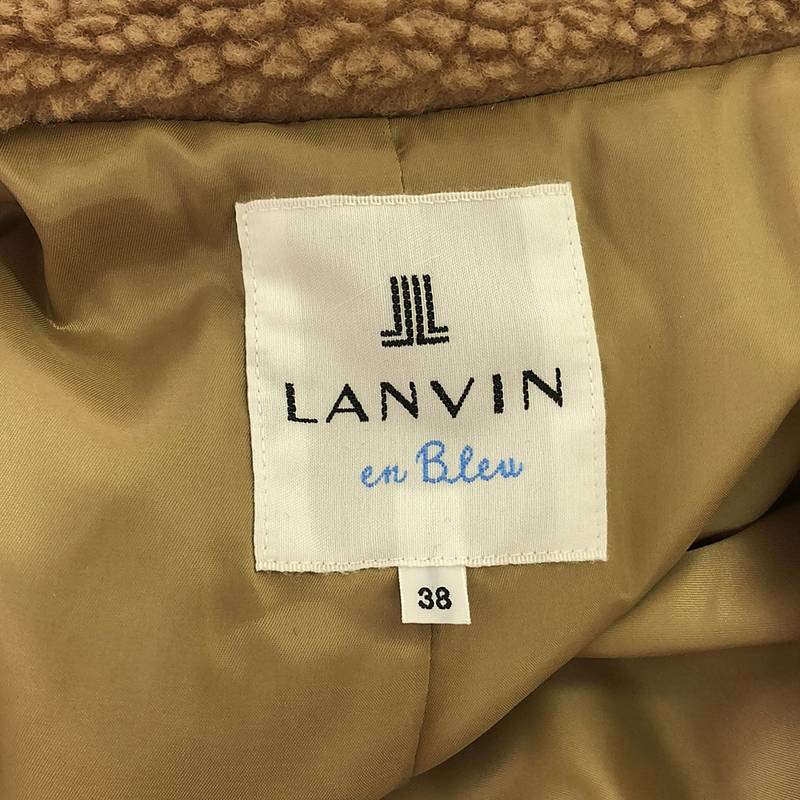 LANVIN / ランバン LANVIN en Bleu ボアジャケット ショートブルゾン / 総裏地