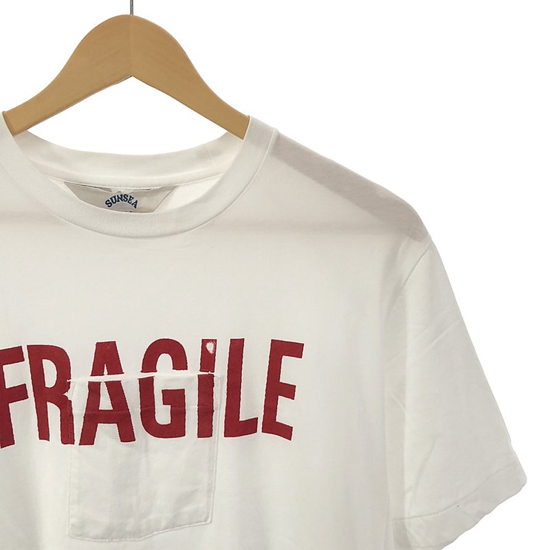 SUNSEA / サンシー FRAGILE POCKET-T / ハンドプリント ポケットTシャツ