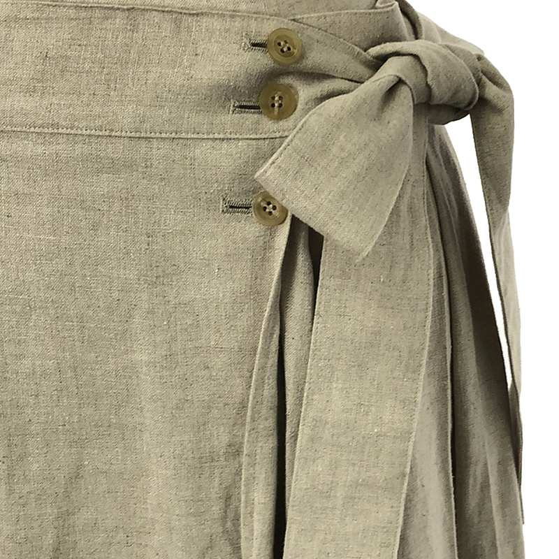 linen wrap tuck skirt リネンラップタックスカート | ブランド古着の買取・委託販売 KLD USED CLOTHING