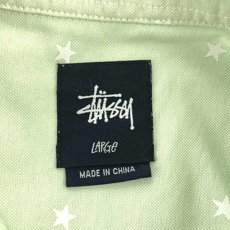 STUSSY / ステューシー 総柄 ワンポイントロゴ ワイド ボタンダウンシャツ