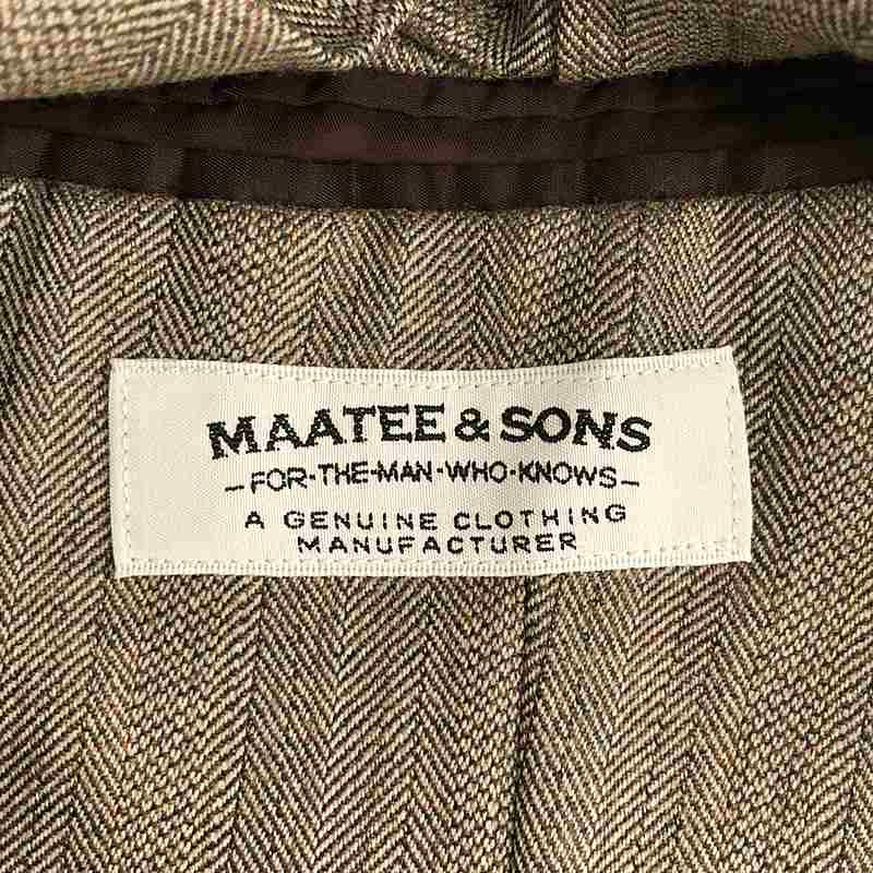 MAATEE&SONS / マーティー&サンズ セットアップ 4B JACKET / TROUSER ウール ヘリンボーン ダブル テーラードジャケット / スラックス