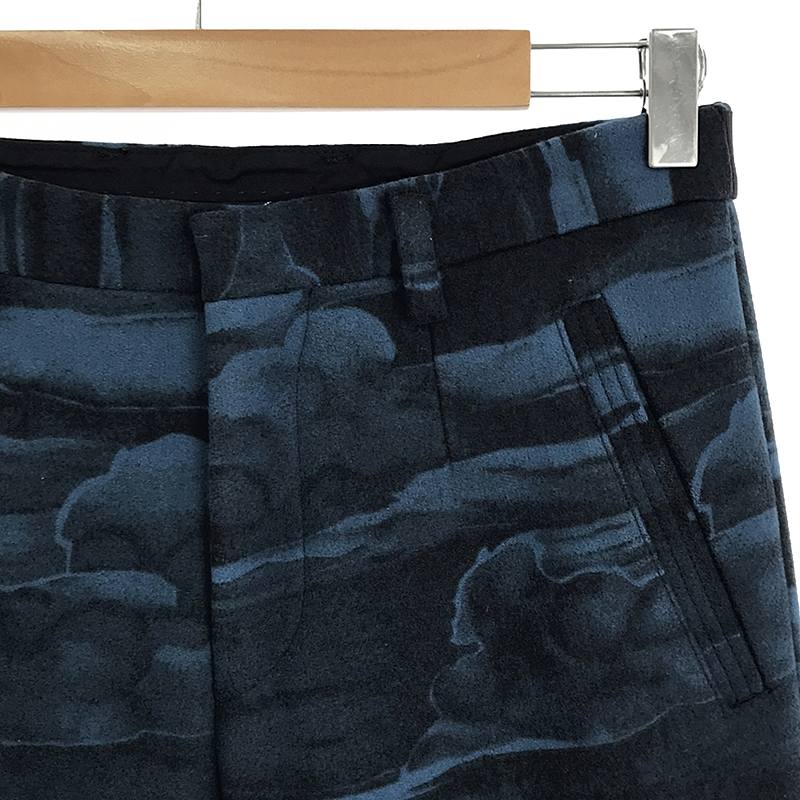 KENZO / ケンゾー メルトン ウール 総柄 スラックス パンツ