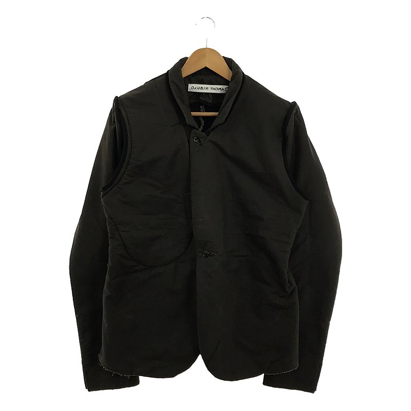2Way blazer detachable sleeves オイルドコットン デタッチャブルスリーブ ジャケット