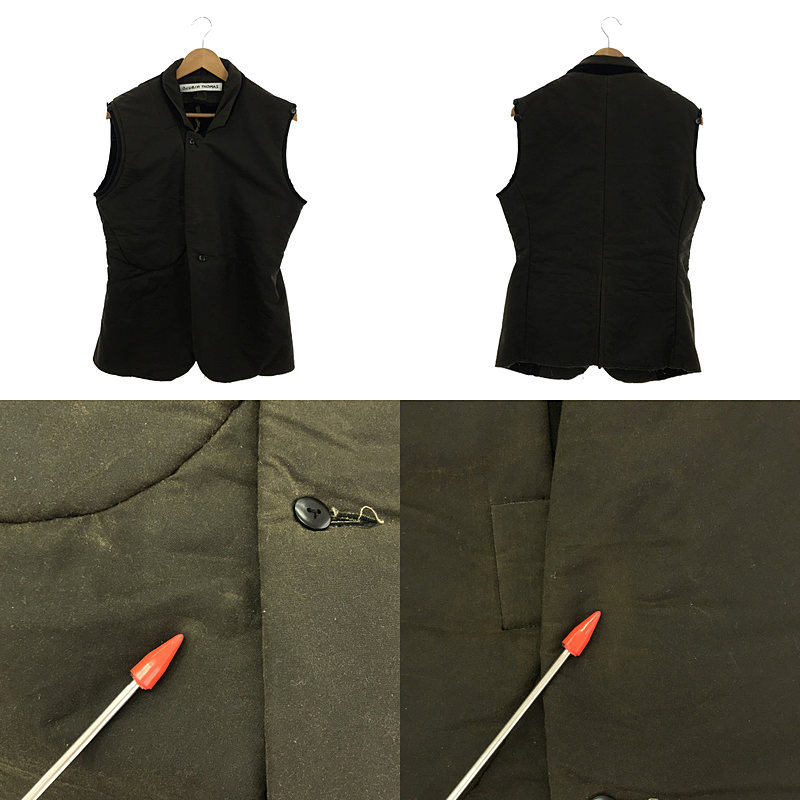 OLUBIYI THOMAS / オルヴィトーマス 2Way blazer detachable sleeves オイルドコットン デタッチャブルスリーブ ジャケット