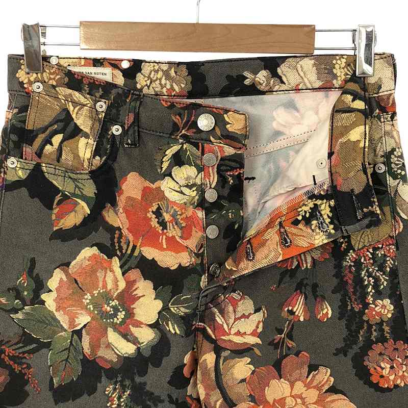 DRIES VAN NOTEN / ドリスヴァンノッテン 花柄 プリント デニムテーパードパンツ
