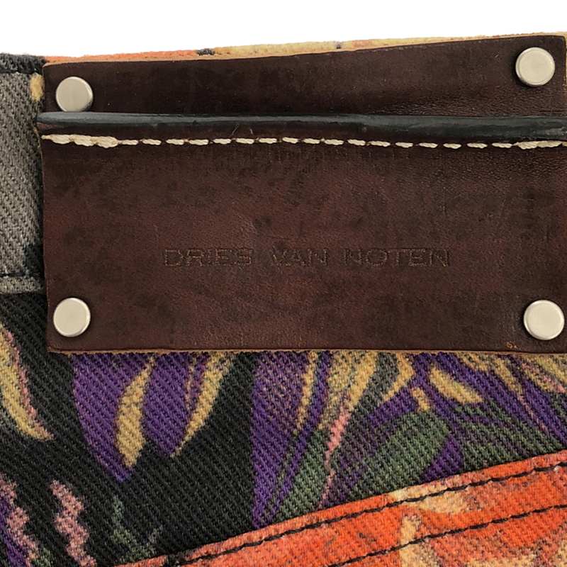 DRIES VAN NOTEN / ドリスヴァンノッテン 花柄 プリント デニムテーパードパンツ