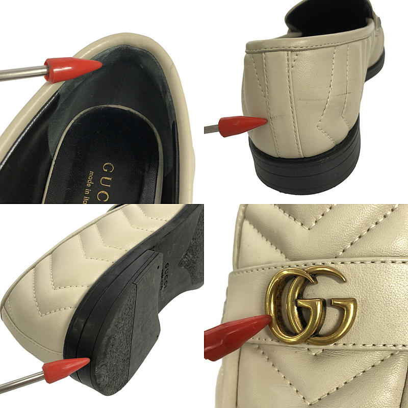 GUCCI / グッチ ダブルG キルティング レザー ローファー