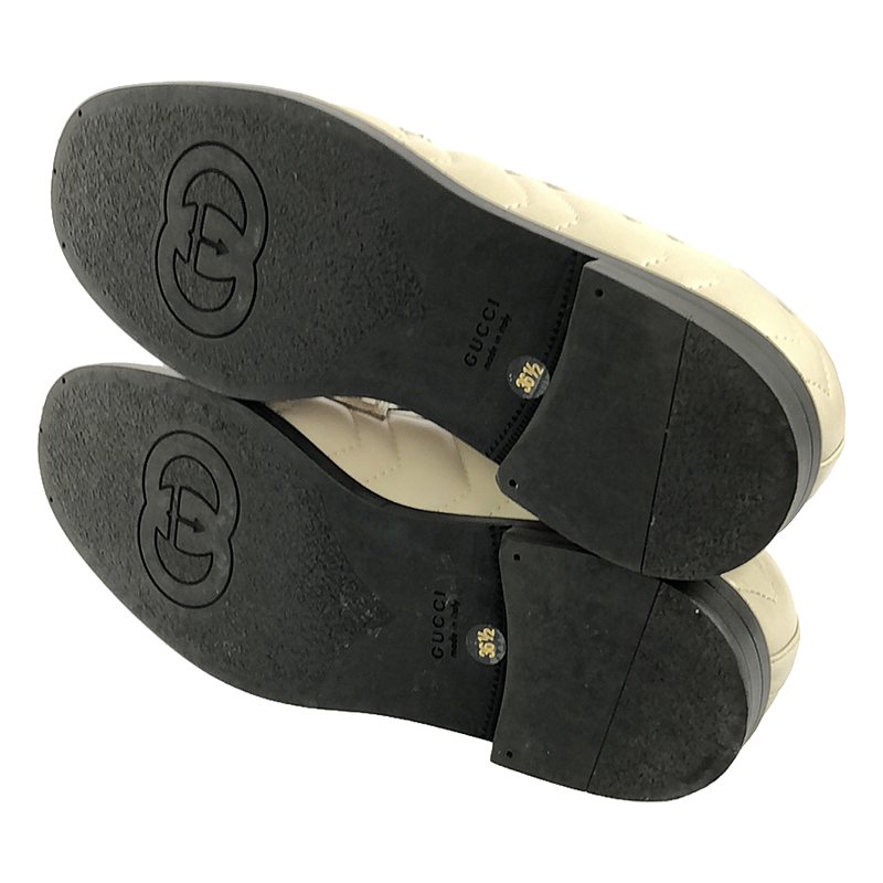 GUCCI / グッチ ダブルG キルティング レザー ローファー