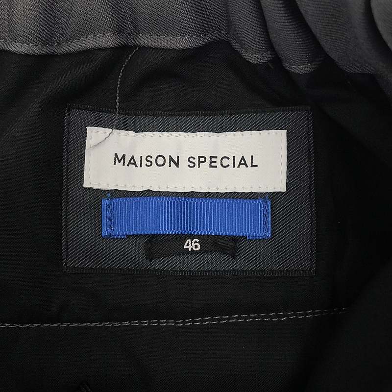 Maison Special / メゾンスペシャル ドローストリング マルチファブリック1タックスタプレワイドパンツ