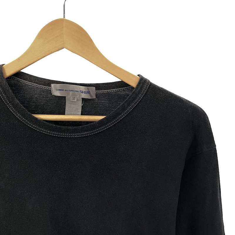COMME des GARCONS SHIRT / コムデギャルソンシャツ コットン 製品染め 袖切替 ロングスリーブTシャツ