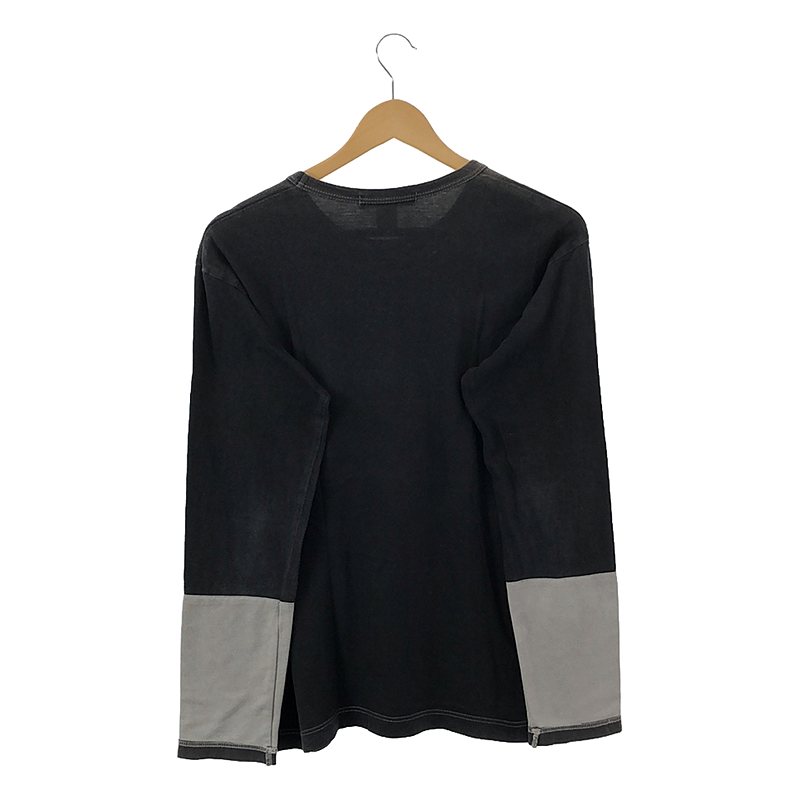 COMME des GARCONS SHIRT / コムデギャルソンシャツ コットン 製品染め 袖切替 ロングスリーブTシャツ