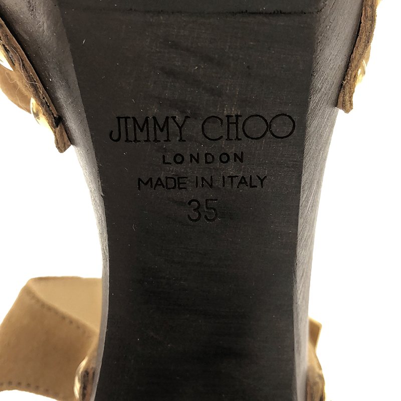 JIMMY CHOO / ジミーチュウ SUEDE HAZEL アンクルストラップ サンダル