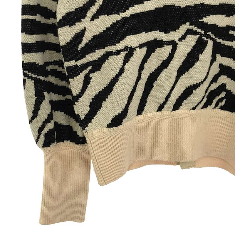 MUVEIL / ミュベール ゼブラ柄 ボリュームスリーブ カーディガン