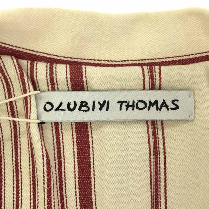 OLUBIYI THOMAS / オルヴィトーマス double breasted work jacket ストライプ ダブルブレスト ワークジャケット