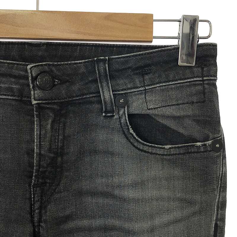 R13 / アールサーティーン ブラックデニム スキニーパンツ