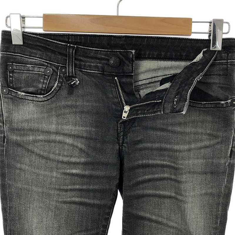 R13 / アールサーティーン ブラックデニム スキニーパンツ