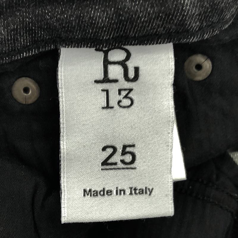 R13 / アールサーティーン ブラックデニム スキニーパンツ