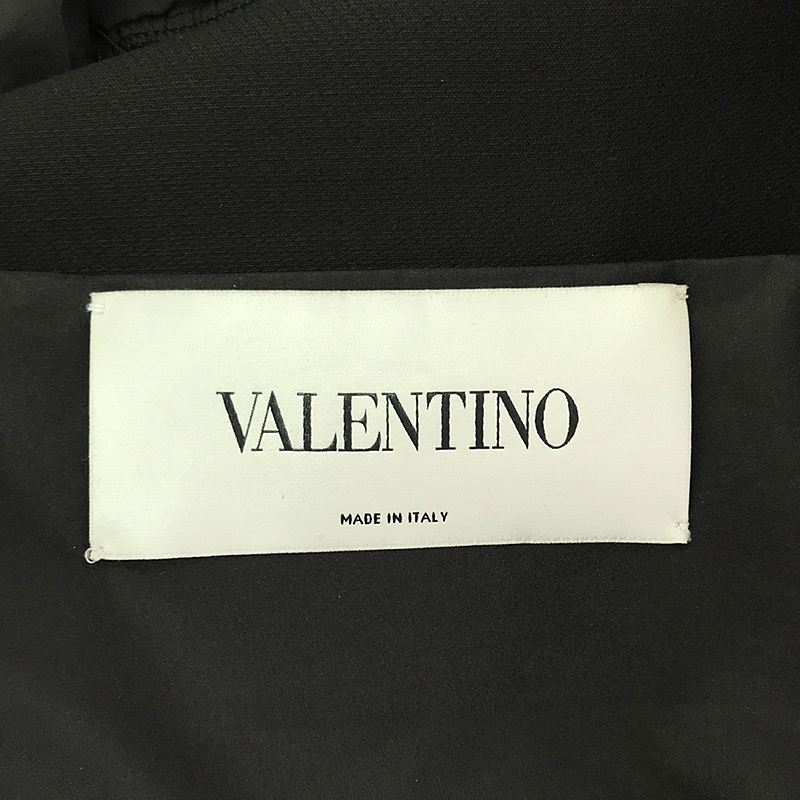 VALENTINO / ヴァレンティノ 付け襟 サイドジップ ワイド ドレス ワンピース