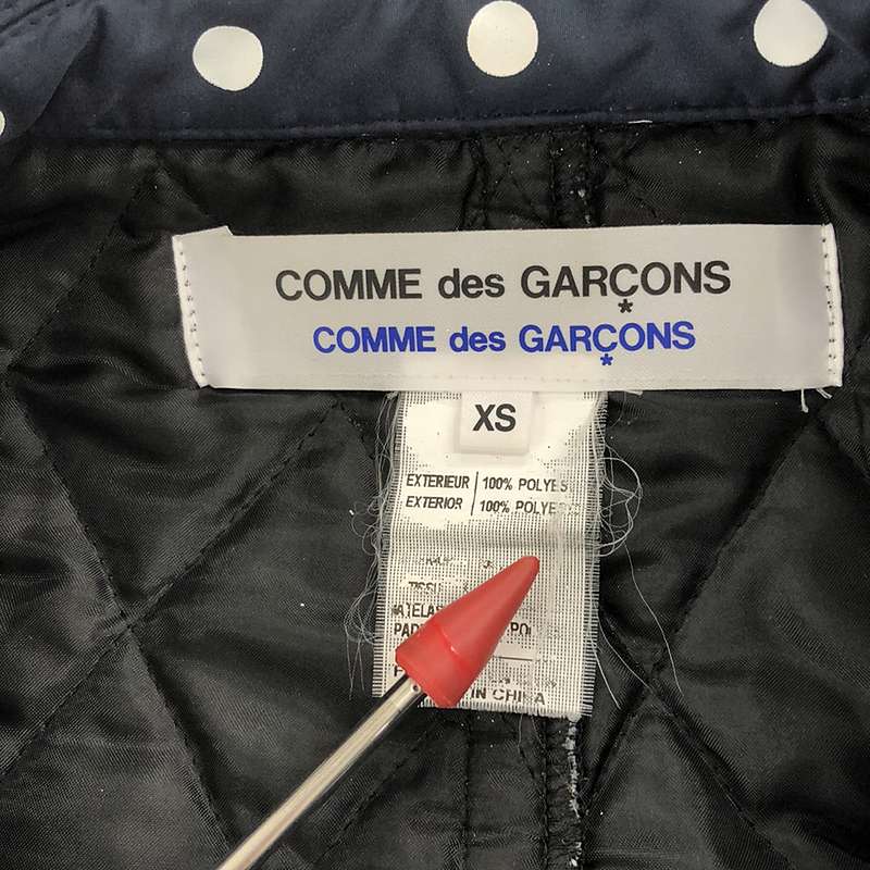 COMME des GARCONS COMME des GARCONS / コムコム 裏キルティング ドット 丸襟 ダブルコート