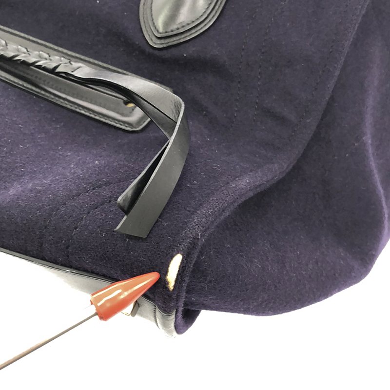 CELINE / セリーヌ ラゲージ ファントム ウールフェルト レザー トートバッグ