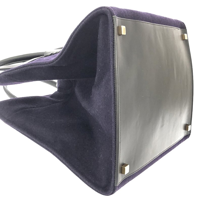 CELINE / セリーヌ ラゲージ ファントム ウールフェルト レザー トートバッグ