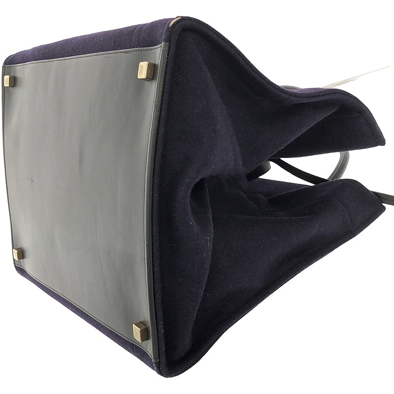 CELINE / セリーヌ ラゲージ ファントム ウールフェルト レザー トートバッグ